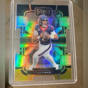 The 2023 Panini Select Concourse C.J. Stroud #41 Black & Gold Prizm Die-Cut (RC)
